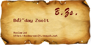 Bóday Zsolt névjegykártya