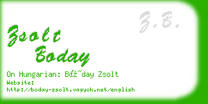 zsolt boday business card